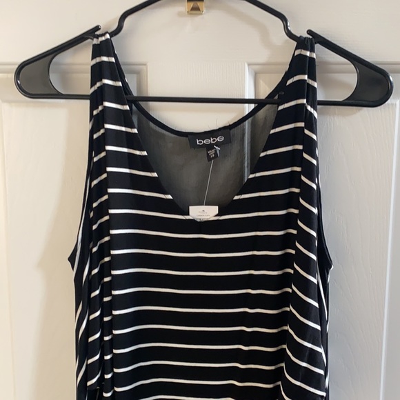 Bebe Sheer Back Cold Shoulder Top - Picture 3 of 8